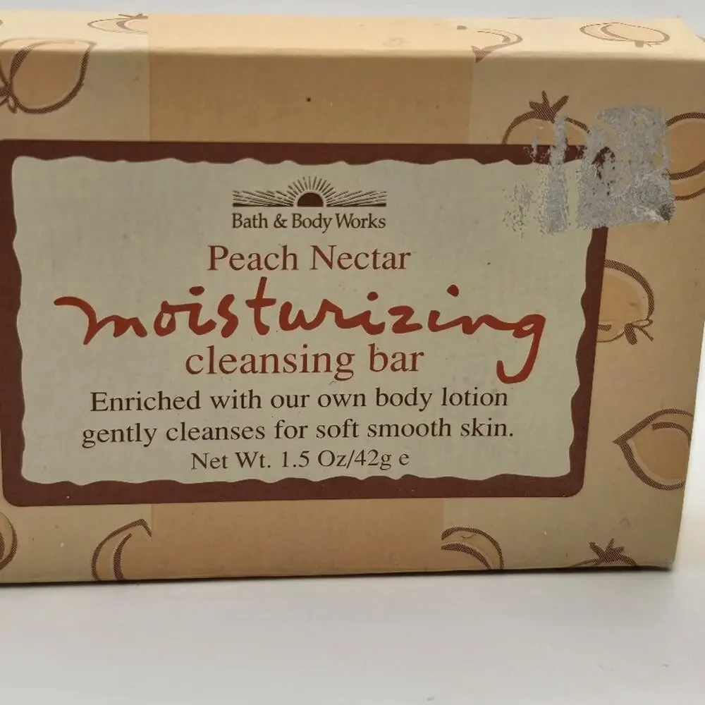 NEW Bath & Body Works Cleansing Bar Vanilla Bean & Peach Nectar 2oz‎ and 1.5oz